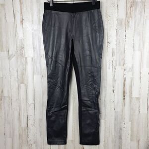 Kenneth Cole Faux Leather Leggings Black Size Small